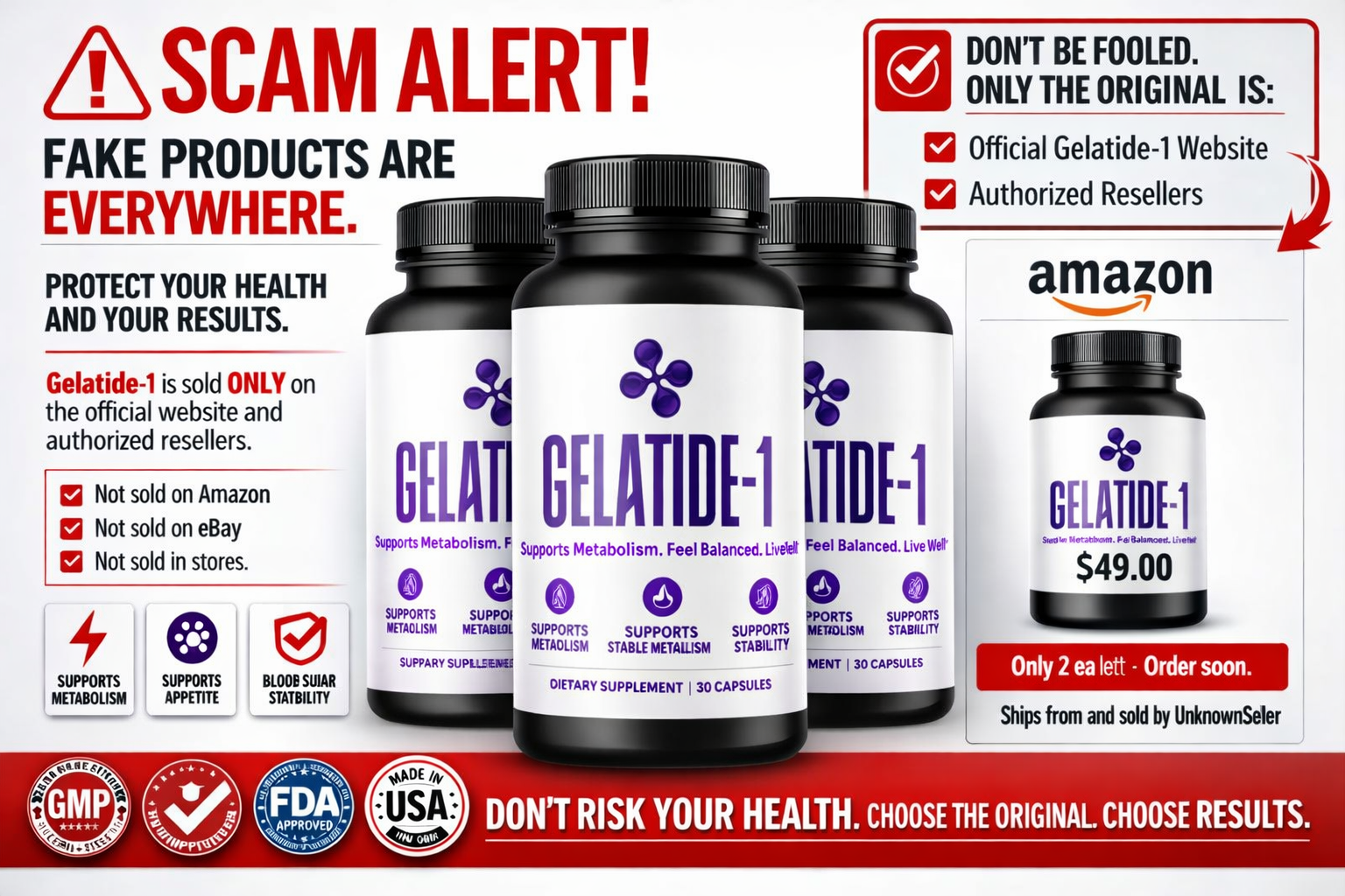Gelatide-1 Scam Alert — Fake products are everywhere. Buy only from the official website and authorized resellers.